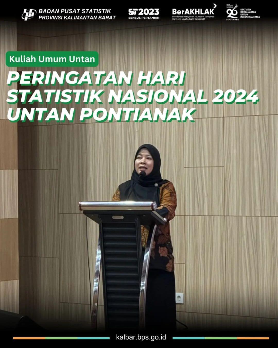 Public Lecture to Commemorate National Statistics Day 2024, Tanjungpura University